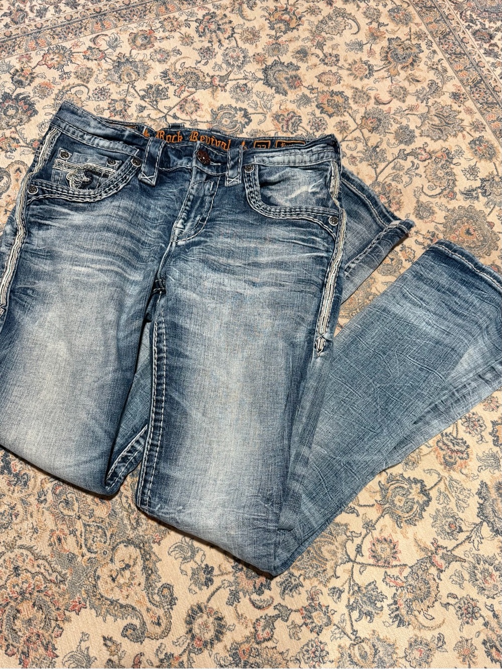 Rock Revival Men’s Slim Bootcut Jeans Size 32